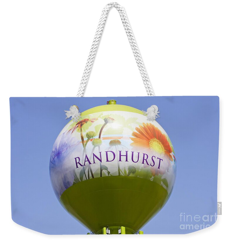 Randhurst Weekender Tote Bag featuring the photograph Randhurst Water Tower by Patty Colabuono