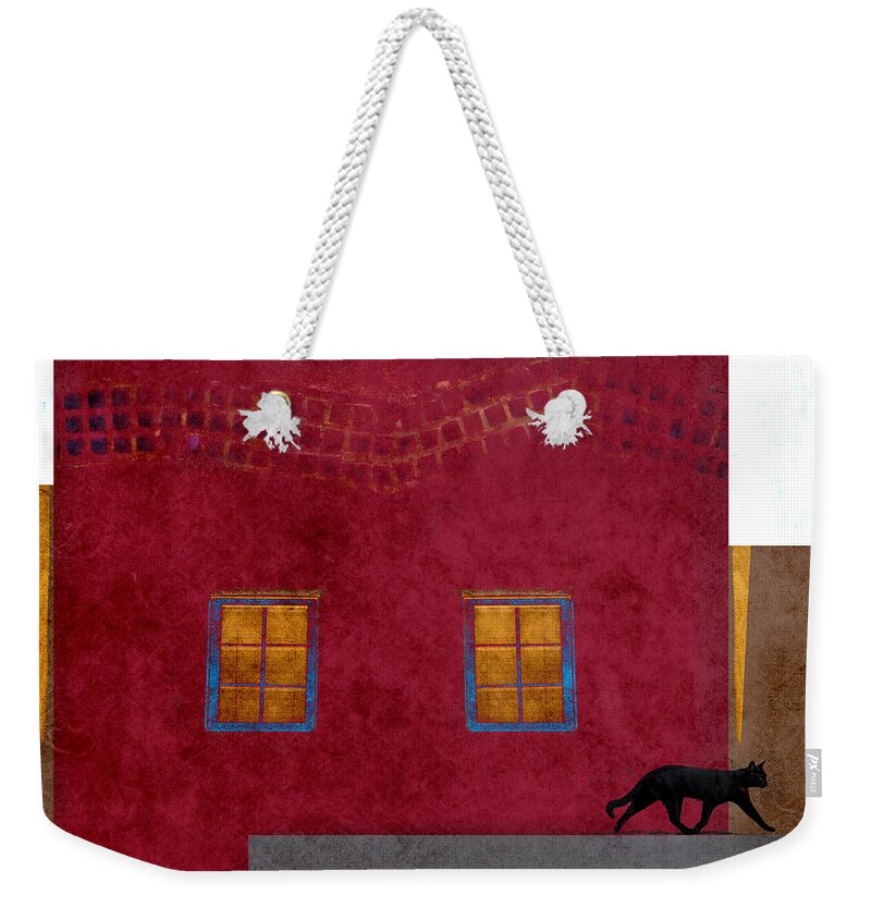 Raven Weekender Tote Bag featuring the photograph Raven and Cat by Carol Leigh