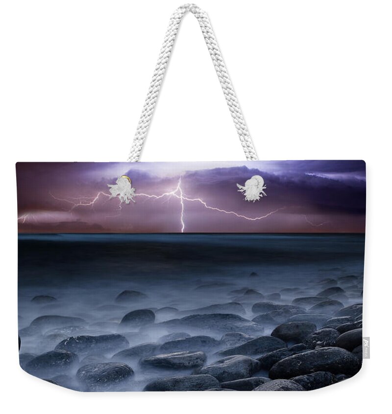 Landscape Weekender Tote Bag featuring the photograph Raw power by Jorge Maia