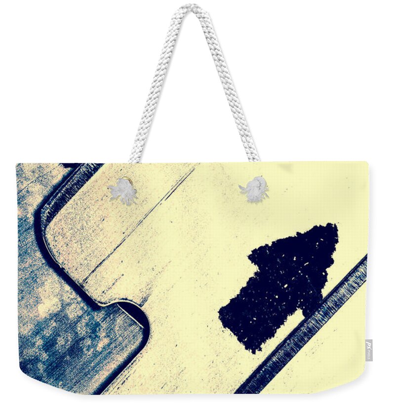 Razor Weekender Tote Bag featuring the photograph Razor Blades by Bob Orsillo