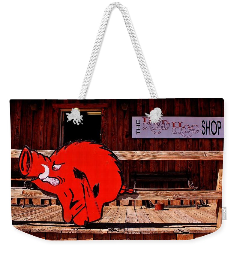 Arkansas Weekender Tote Bag featuring the photograph Razorback Country by Benjamin Yeager
