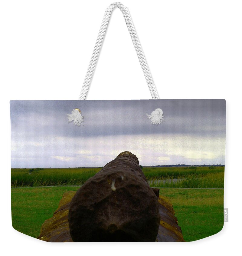 Spanish Weekender Tote Bag featuring the photograph Ready -- Aim -- Fire by Bob Johnson