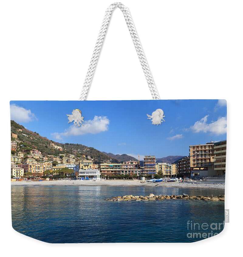 Architecture Weekender Tote Bag featuring the photograph Recco waterfront by Antonio Scarpi