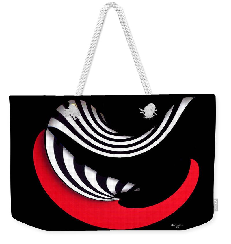 Art Weekender Tote Bag featuring the digital art Red II by Rafael Salazar