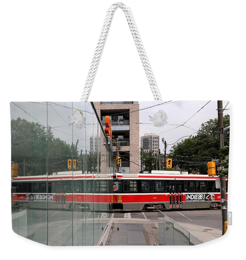 Streetcar Weekender Tote Bag featuring the photograph Red Rocket 37 by Andrew Fare