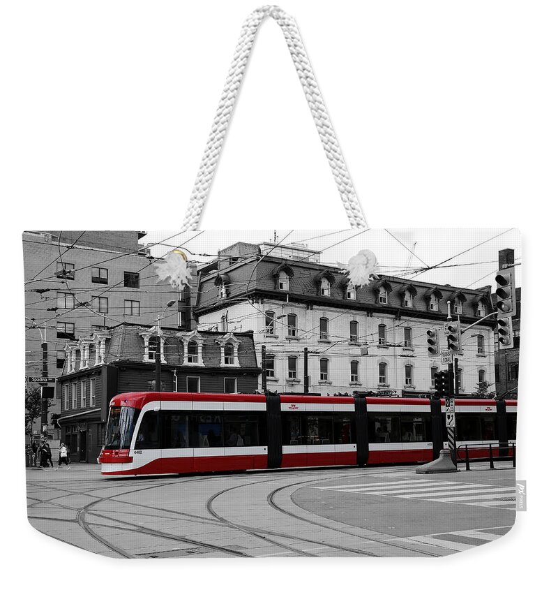 Streetcar Weekender Tote Bag featuring the photograph Red Rocket 41c by Andrew Fare