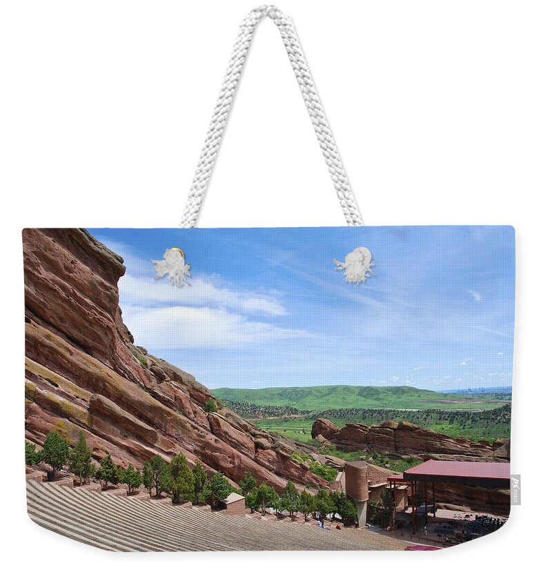 Red Rocks Weekender Tote Bag featuring the photograph Red Rocks by Norma Brock