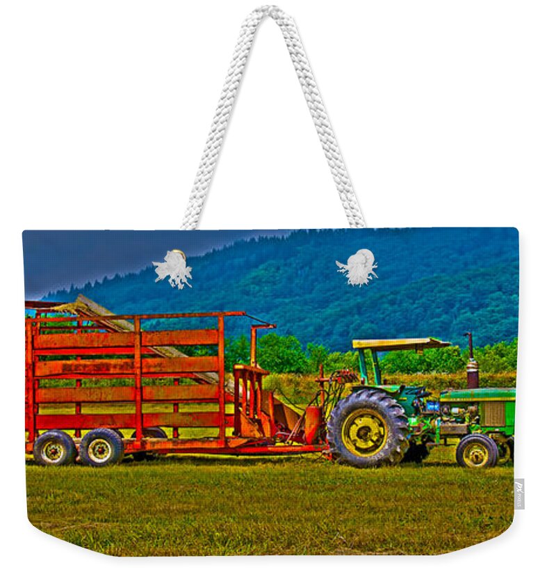 Farm Tractor Weekender Tote Bag featuring the photograph Redwood CA by Richard J Cassato