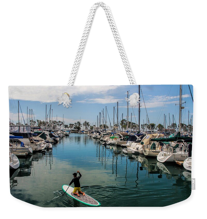 Paddle Board Weekender Tote Bag featuring the photograph Relaxing day by Tammy Espino