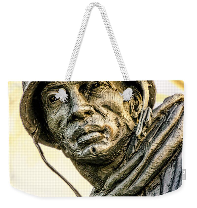 Korean War Memorial Weekender Tote Bag featuring the photograph Remembered by Christopher Holmes