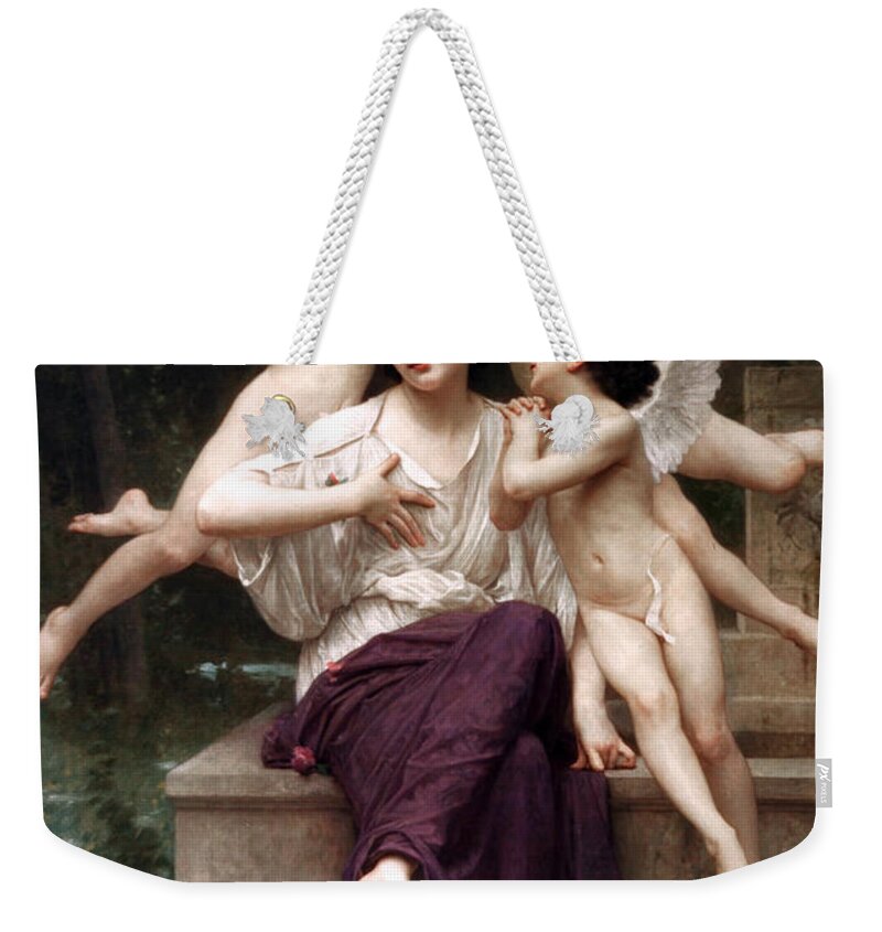 Reve De Printemps Weekender Tote Bag featuring the painting Reve de printemps by William-Adolphe Bouguereau