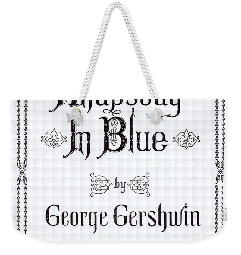 Nostalgia Weekender Tote Bag featuring the photograph Rhapsody In Blue by Mel Thompson