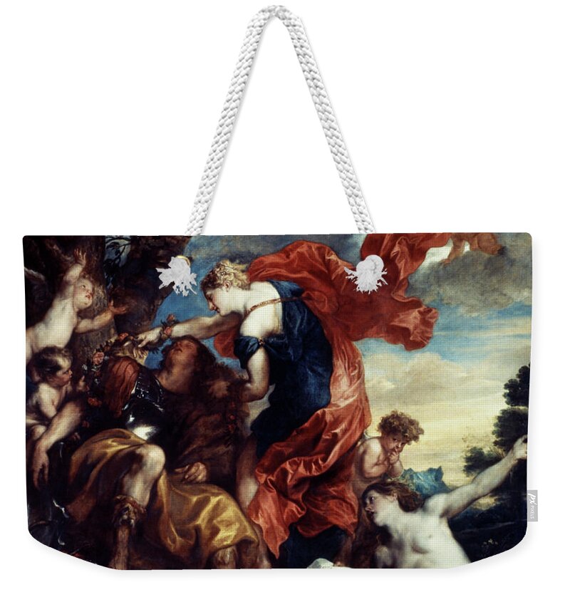 1629 Weekender Tote Bag featuring the painting Rinaldo And Armida by Granger