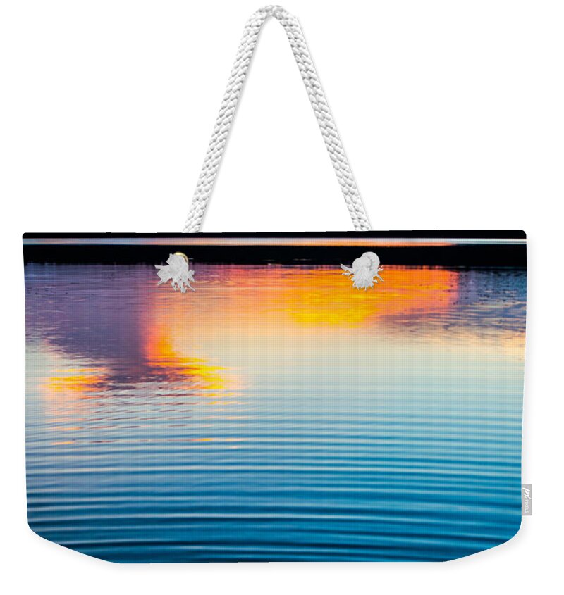 Sunset Weekender Tote Bag featuring the photograph Ripples Of Time by Parker Cunningham