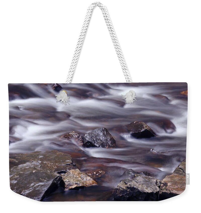 River Weekender Tote Bag featuring the photograph River Flows 2 by Mike McGlothlen