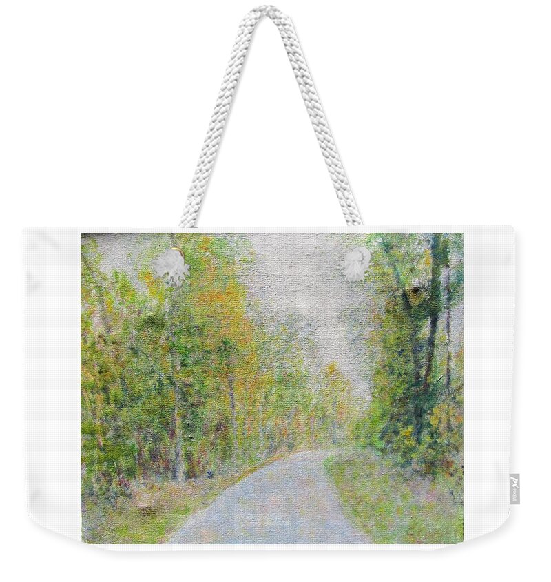 Impressionism Weekender Tote Bag featuring the painting Country Road by Glenda Crigger