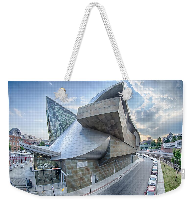 Appalachian Weekender Tote Bag featuring the photograph Roanoke Virginia City Skyline In The Mountain Valley Of Appalach by Alex Grichenko