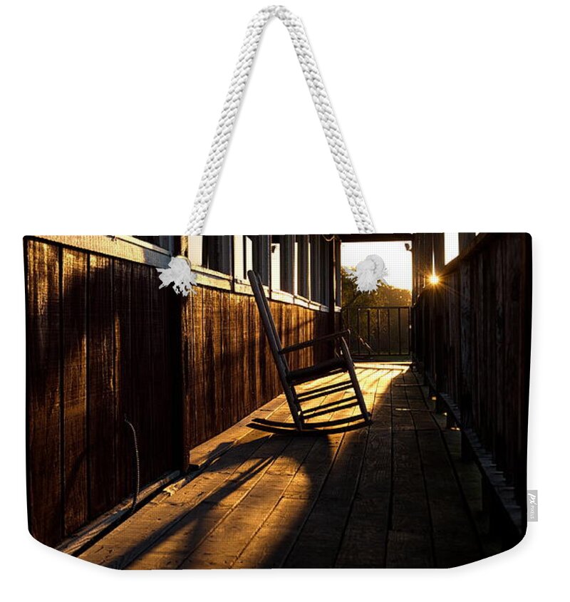 Louisiana Weekender Tote Bag featuring the photograph Rockin' The Sunset by Ron Weathers