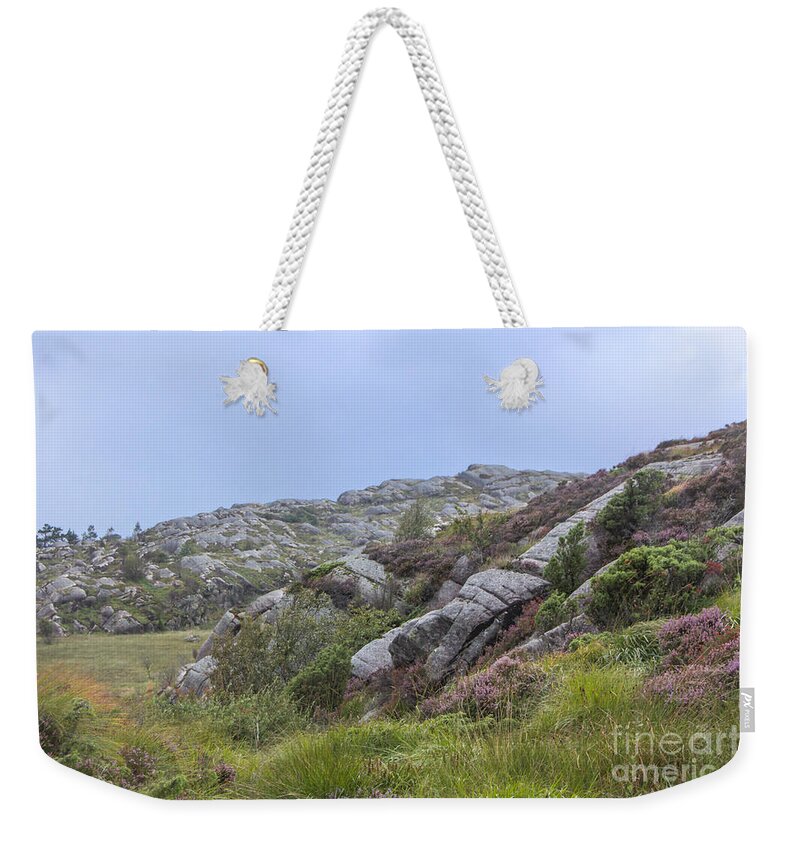 Landscape Weekender Tote Bag featuring the photograph Rocky Norway by Amanda Mohler