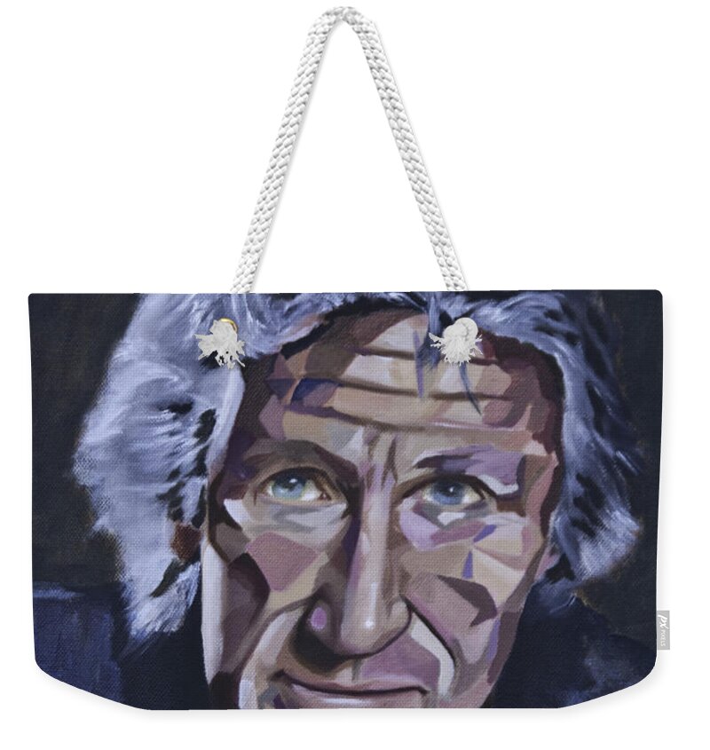 Roger Waters Weekender Tote Bag featuring the painting Roger Waters by James Lavott