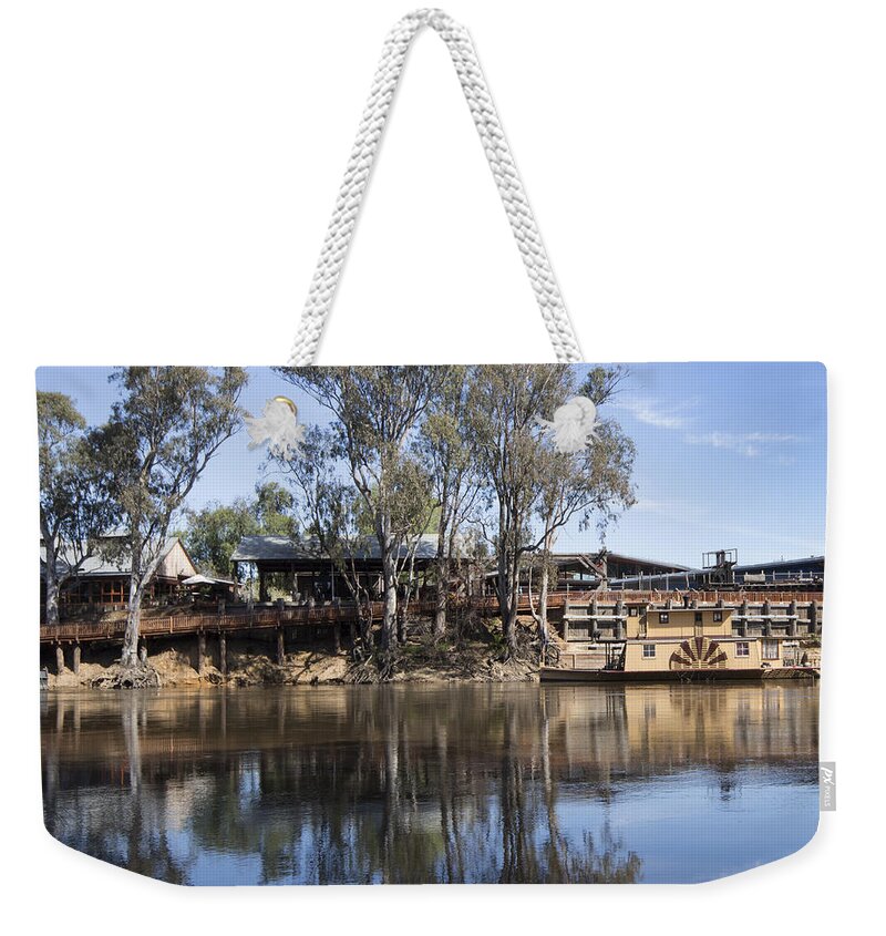 Echuca Weekender Tote Bag featuring the photograph Rolling on the River by Linda Lees