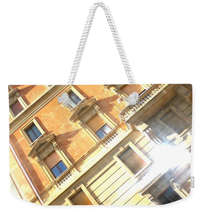 Rome Weekender Tote Bag featuring the photograph Roma Windows by Marcello Cicchini