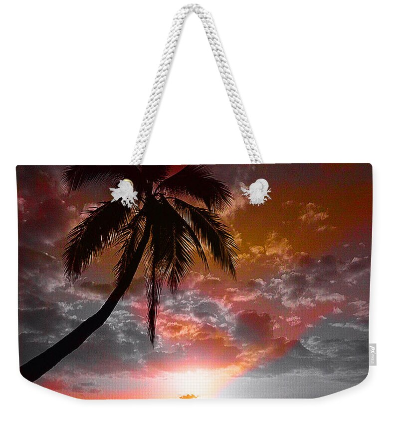 Palm Tree Image Weekender Tote Bag featuring the digital art Romance II by Yael VanGruber