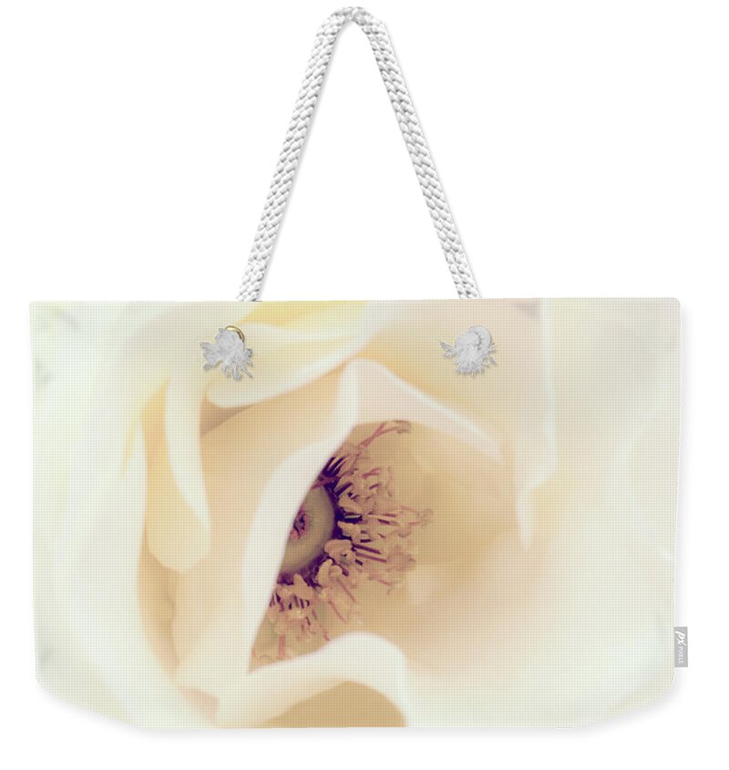 Love Weekender Tote Bag featuring the photograph Romance in a Rose by Spikey Mouse Photography