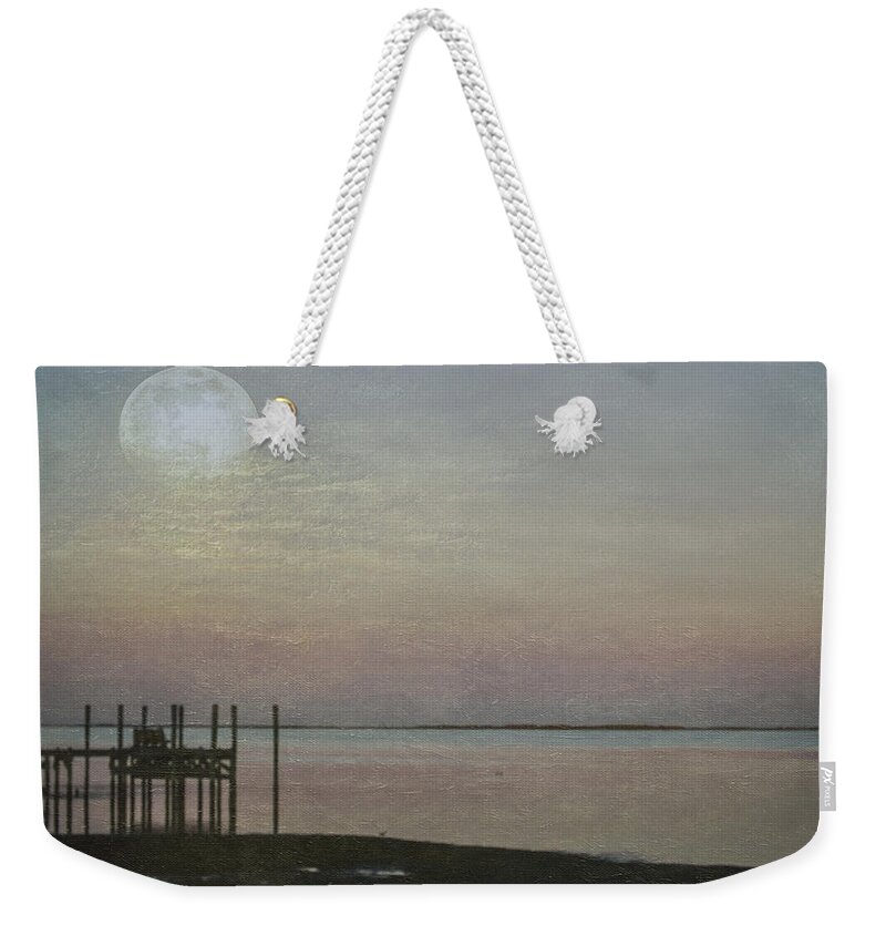 Moon Weekender Tote Bag featuring the photograph Romancing the Moon by Judy Hall-Folde