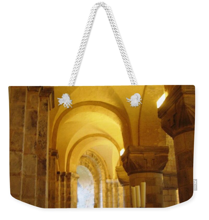 St. John's Chapel Weekender Tote Bag featuring the photograph Romanesque by Denise Railey