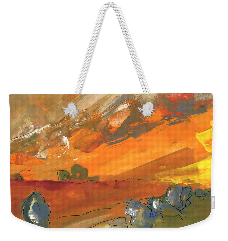 Travel Weekender Tote Bag featuring the painting Ronda 02 by Miki De Goodaboom