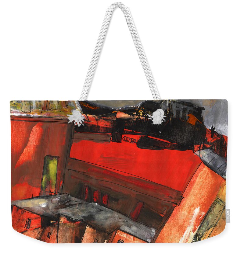 Travel Weekender Tote Bag featuring the painting Ronda 03 by Miki De Goodaboom