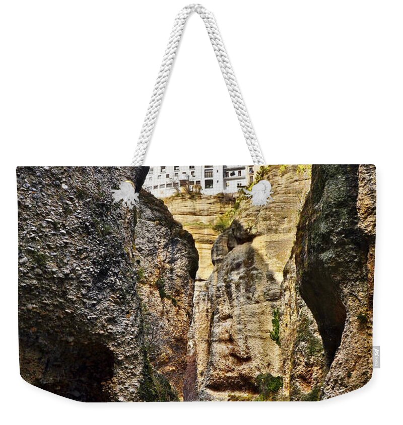 Andalucia Weekender Tote Bag featuring the photograph Ronda - Andaluzia - Spain - Canyon behind the House of the Moorish King by Carlos Alkmin
