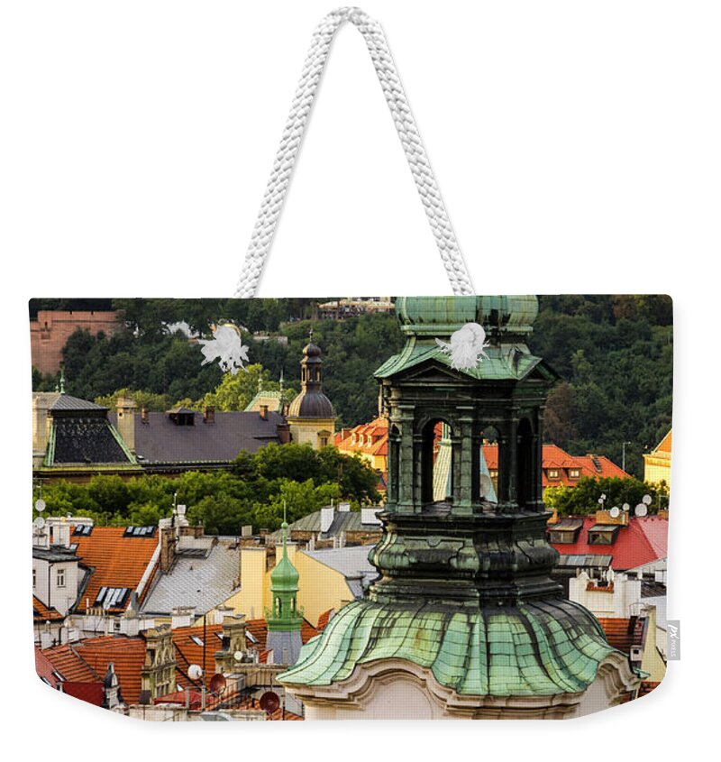 Sun Weekender Tote Bag featuring the photograph Rooftops of Prague 1 by Pablo Lopez