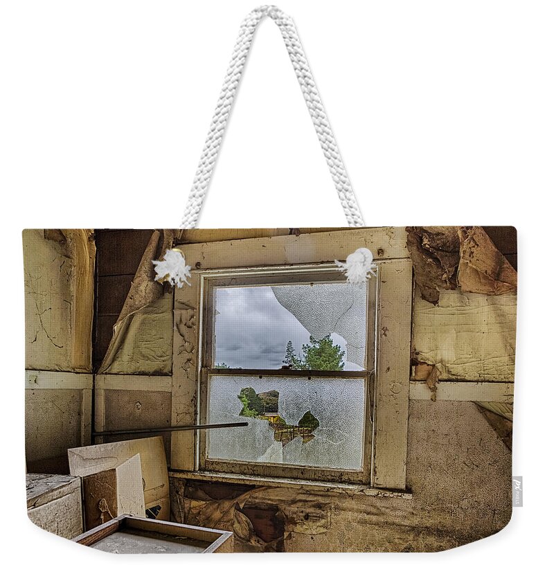 Window Weekender Tote Bag featuring the photograph Room with a View by Caitlyn Grasso