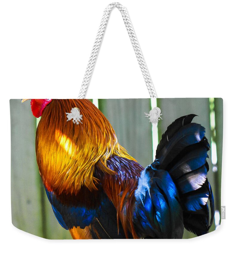 Rooster Weekender Tote Bag featuring the photograph Rooster by Robert L Jackson