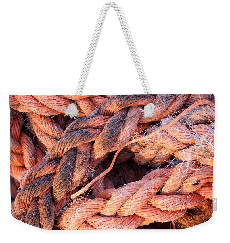 Braided Weekender Tote Bag featuring the photograph Ropes by Ulrich Kunst And Bettina Scheidulin