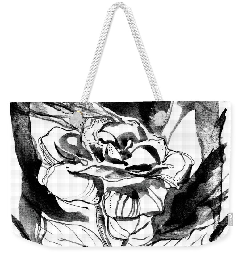 Rose Weekender Tote Bag featuring the painting Rose by Lizi Beard-Ward