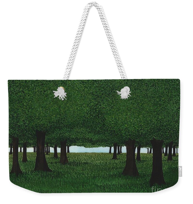 Trees Weekender Tote Bag featuring the painting Ross by Hilda Wagner