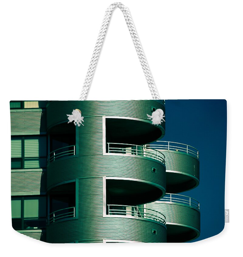 Architecture Weekender Tote Bag featuring the photograph Round and Round Up and Down by Christi Kraft