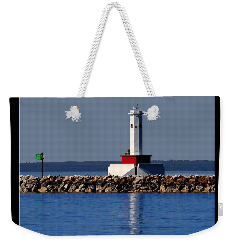 Lighthouse Weekender Tote Bag featuring the photograph Round Island Passage Lighthouse by Jackson Pearson