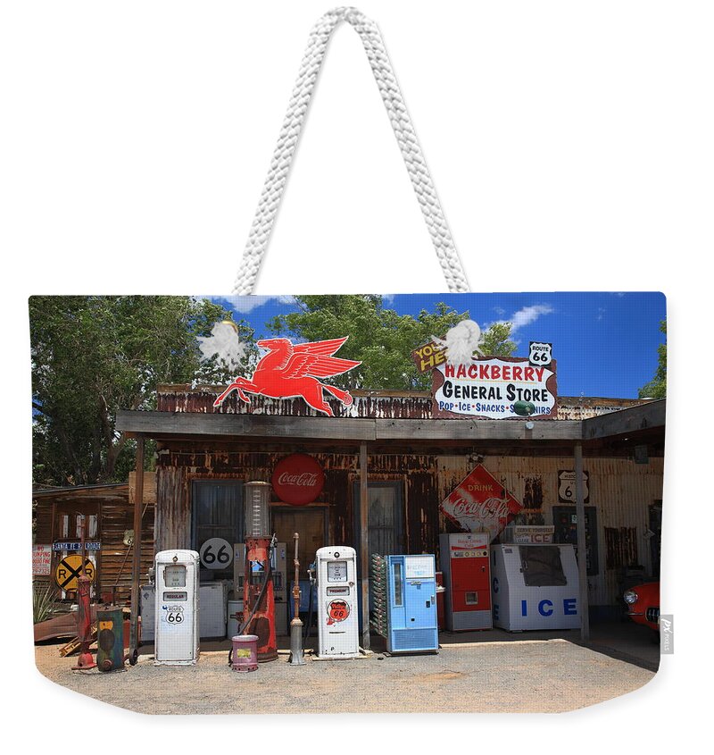 66 Weekender Tote Bag featuring the photograph Route 66 - Hackberry General Store 2012 by Frank Romeo