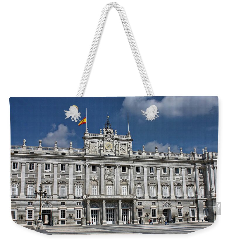 Royal Weekender Tote Bag featuring the photograph Royal Palace of Madrid by Farol Tomson