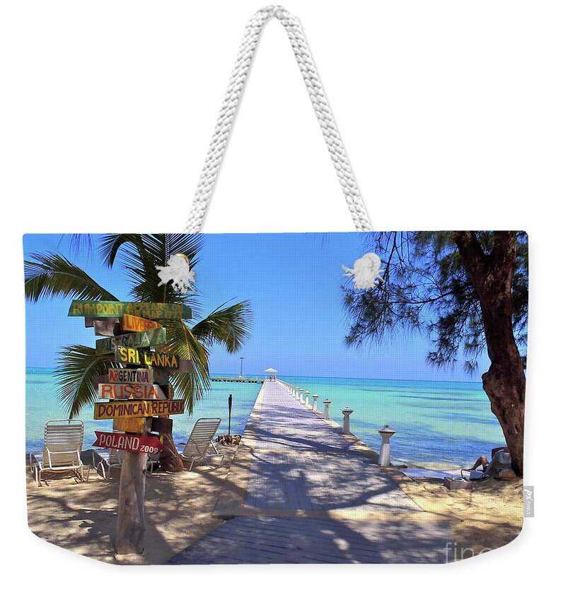 Cayman Weekender Tote Bag featuring the photograph Rum Point by Carey Chen