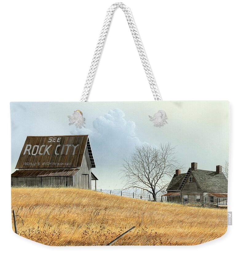 Rural American Weekender Tote Bag featuring the painting Rural America by Mike Brown