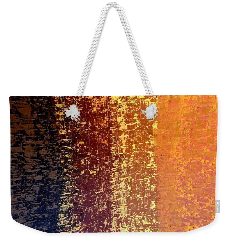 Rush Weekender Tote Bag featuring the painting Rush Hour by Linda Bailey