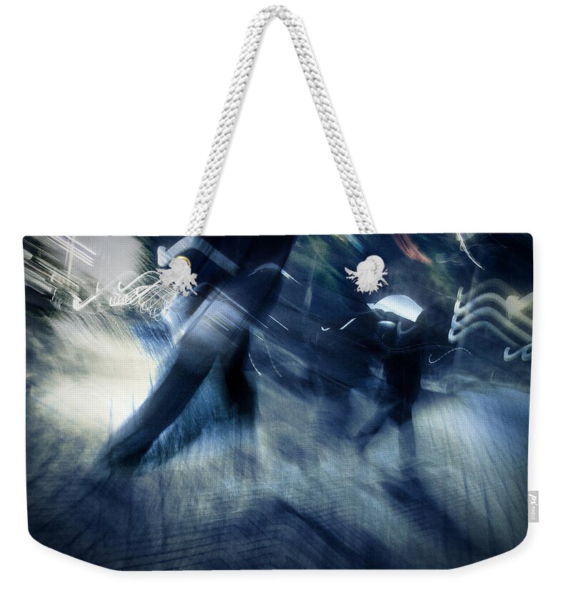 City Weekender Tote Bag featuring the photograph Rush Hour Melodrama by Dorit Fuhg