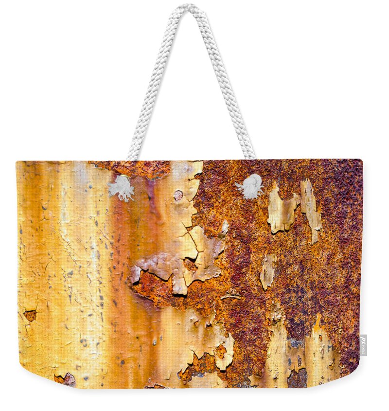 Maine Weekender Tote Bag featuring the photograph Rusted Pole by Steven Ralser