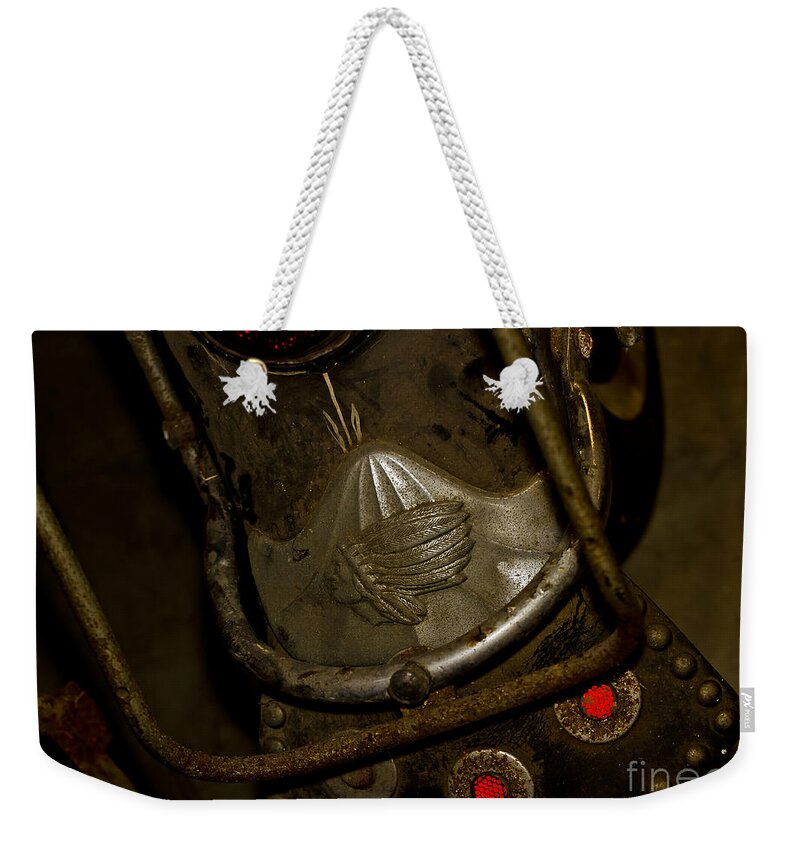 Motorcycles Weekender Tote Bag featuring the photograph Rusty Beauty by Wilma Birdwell