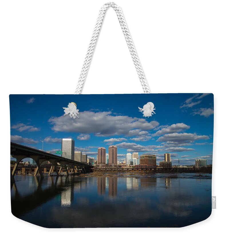Rva Weekender Tote Bag featuring the photograph RVA Cityscape by Stacy Abbott